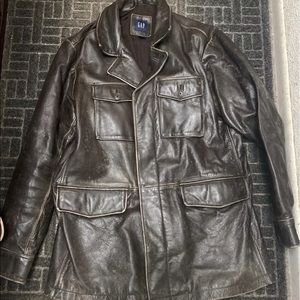 Leather coat